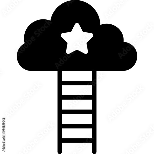 ambition icon illustration design with solid