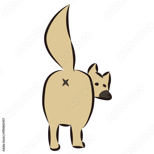 面倒くさそうに振り向いた犬