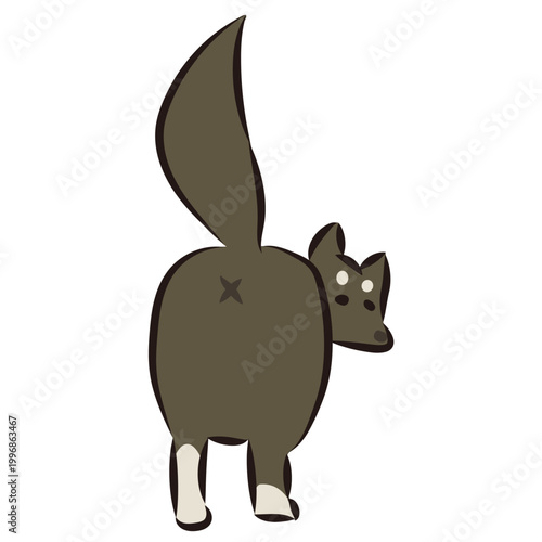 呼ばれたので仕方なく振り向いた犬