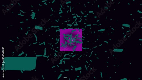 Cyber Kaleidoscope Explosion Radial Prism Light Burst - 4K Seamless Loop