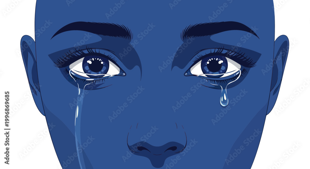 Foto Sadness expressed on a face.