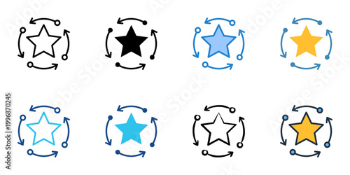 Grid system icons set multiple style collection. Editable stroke 
