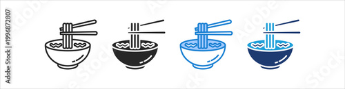 Noodles Icon Set Multiple Style Vector Collection