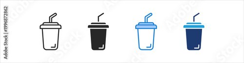 Soda Icon Set Multiple Style Vector Collection
