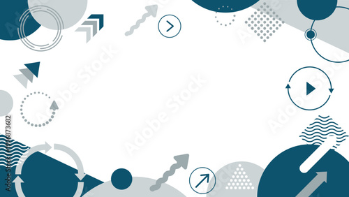 矢印と幾何学のお洒落なベクターフレーム