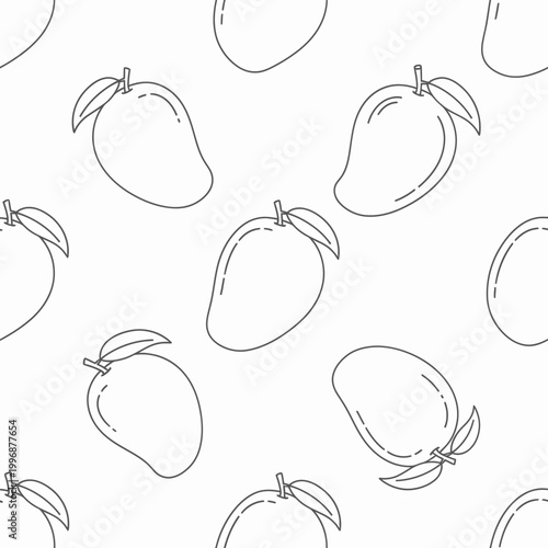 Drawing of a mango fruit.