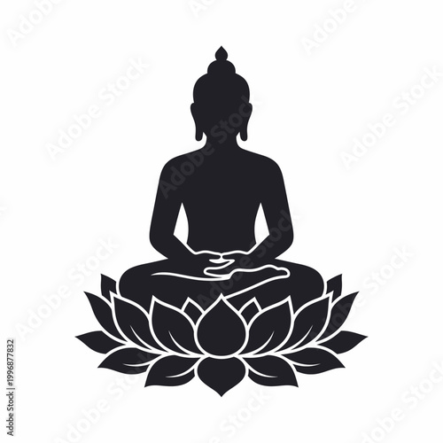 Buddha Statue Sitting in Meditation Posture.