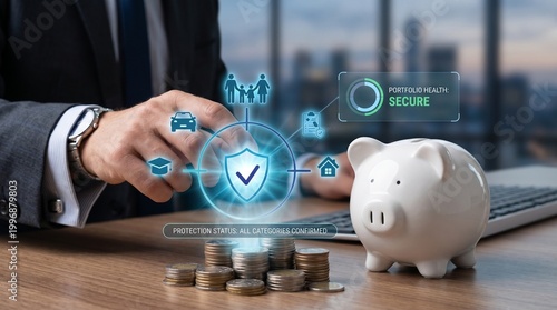 Personal Financial Protection and Insurance Savings Planning Concept