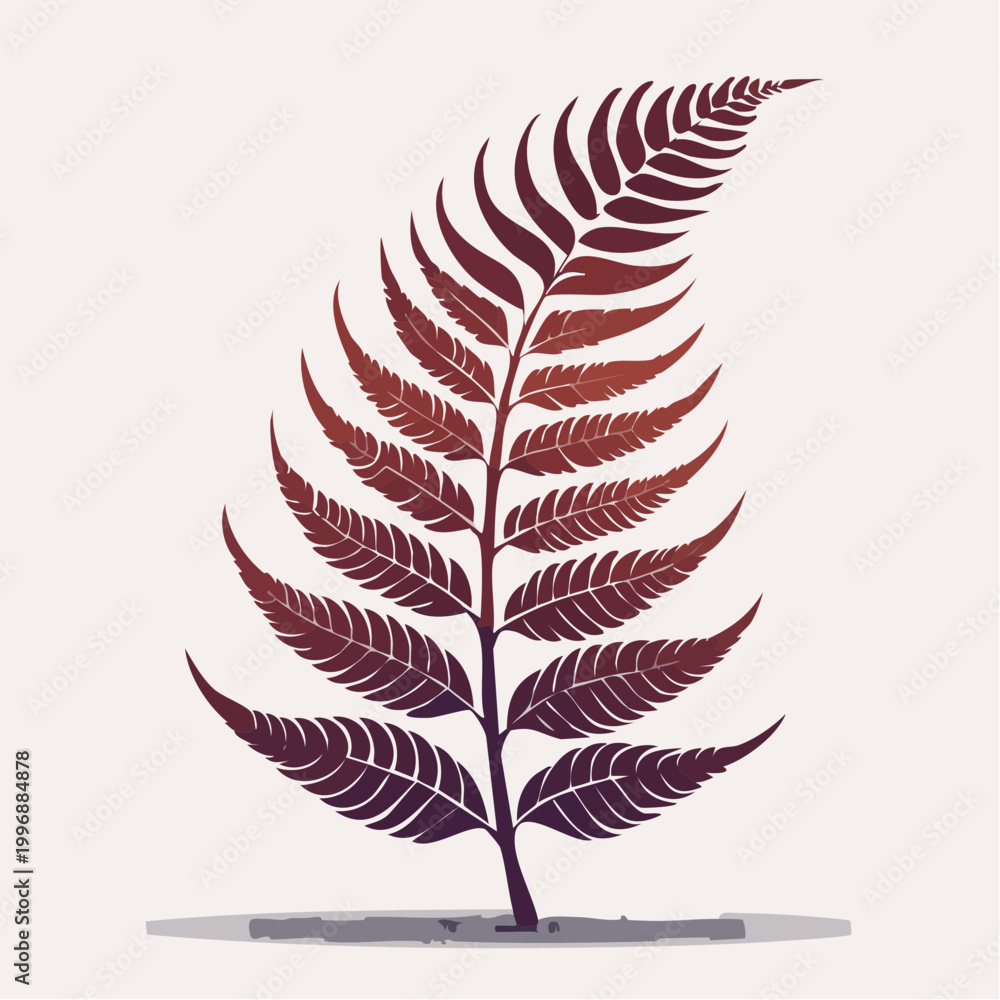 Obraz premium Stylized Fern Leaf Illustration