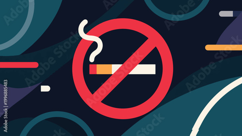 Illustration Of The Stop Smoking Symbol Vector Design Template