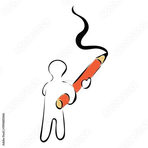 Figur mit Stift 
