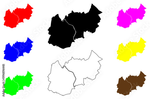 York city (United Kingdom of Great Britain and Northern Ireland, UK, England) map vector illustration, scribble sketch York map