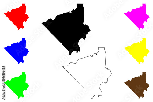 Federal Way city (United States of America, USA, U.S., Washington State) map vector illustration, scribble sketch Federal Way map