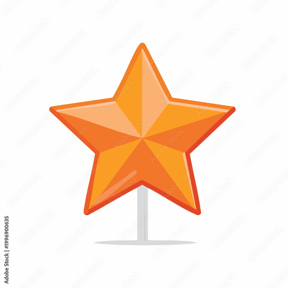 Obraz premium Orange Star Icon