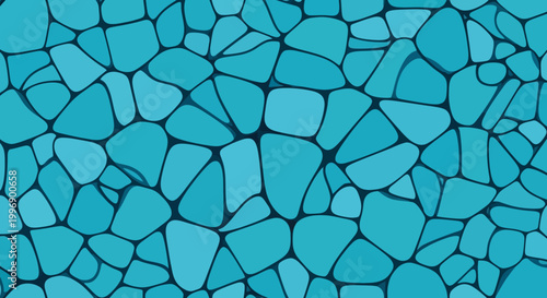 Abstract Blue Geometric Mosaic Pattern Background