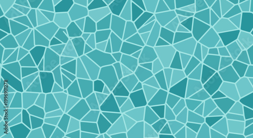 Abstract Geometric Teal Mosaic Pattern Background