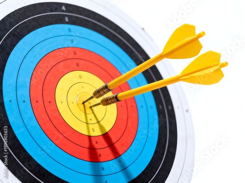 Two Yellow Arrows on Target Board
