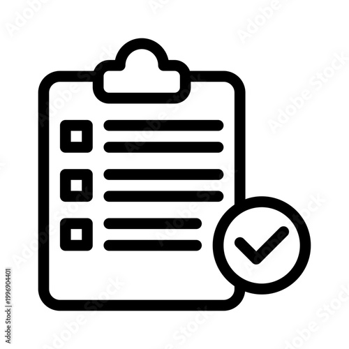 checklist line icon