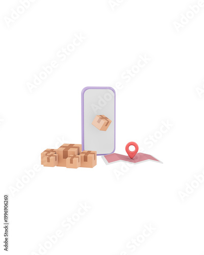 3D Jewelry Ring with Gemstone Icon Isolated on White Background