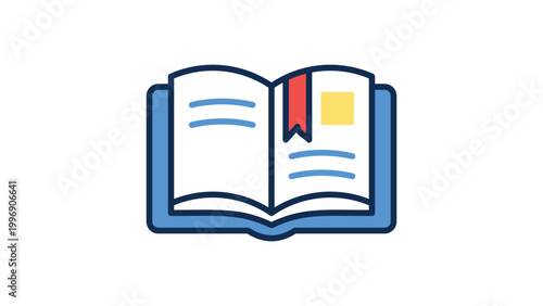 Fotografie Educational Book Graphic with Marker and Tab