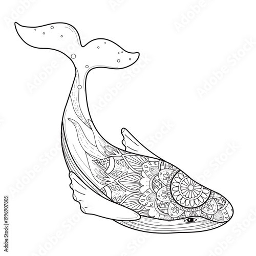 Fish with floral pattern