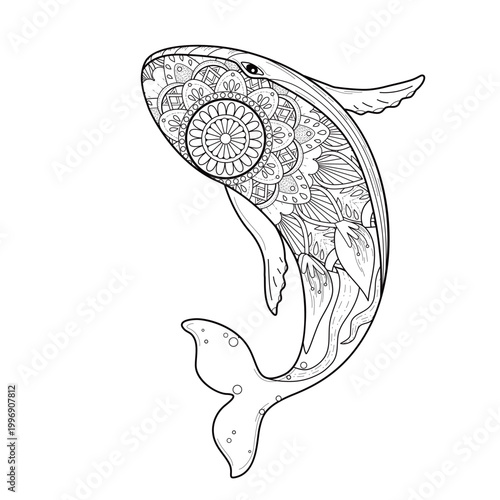 Fish with floral pattern