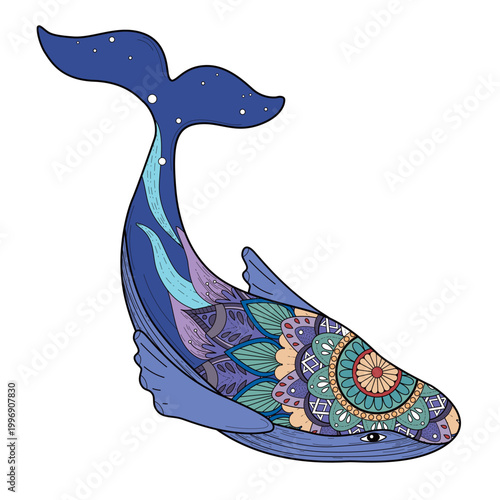 Fish with floral pattern