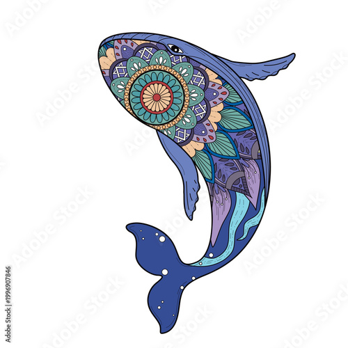 Fish with floral pattern