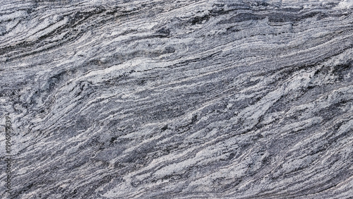 Natural Gray and Black Veined Granite Surface