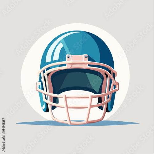 American Football Helmet Illustration