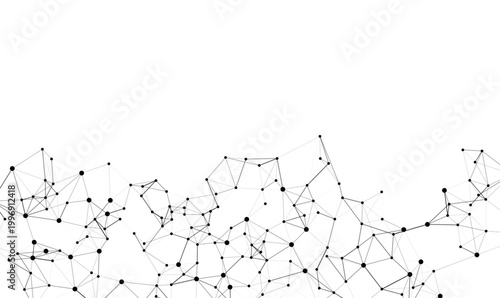 Abstract network connections with dots and lines create a modern digital technology background, ideal for concepts of global communication, data, and interconnectedness.