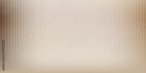 Beige and Brown Halftone Dot Gradient Texture Vector Background - Abstract Minimalist Dot Pattern Screen Tone and Gradient with Shadow and Light.