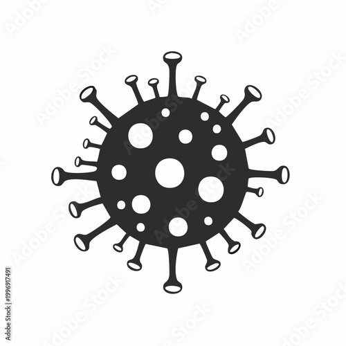 Stylized Icon of a Coronavirus Particle