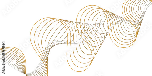 Abstract Data Flow Concept wave lines flowing on white background for modern corporate technology design and digital data visualization graphic illustration.