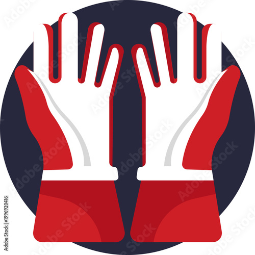 A stylized racing glove with reinforced knuckle padding, symbolizing driver safety and control.