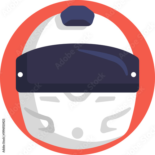 A protective racing helmet featuring a full-face design and visor, representing motorsport gear and driver equipment.
