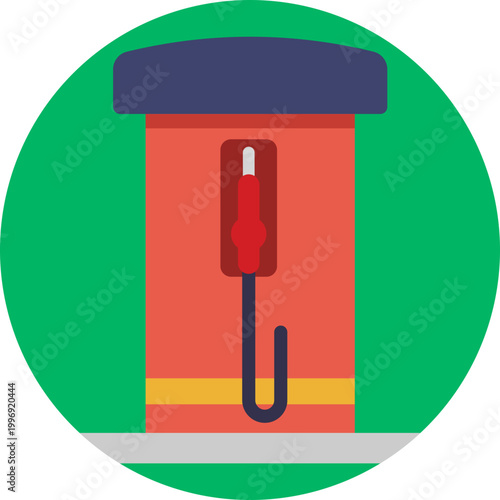 A simple icon showing a fuel pump with a hose and nozzle, often accompanied by a small lightning bolt or speed lines to suggest quick refueling during a race.