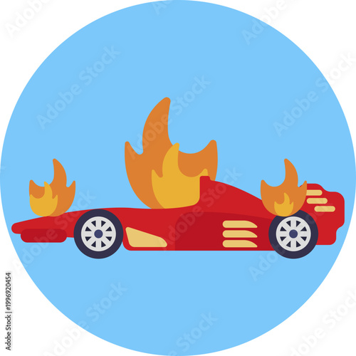 A sleek, low-profile racing car shown from the side, with smooth curves, two visible wheels, and a slightly raised rear spoiler to suggest speed and performance.