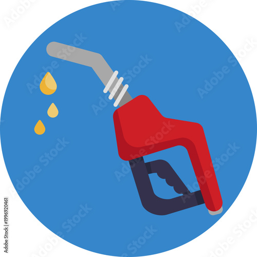 A simplified gas pump silhouette with a hose, representing refueling during a race or pit stop.