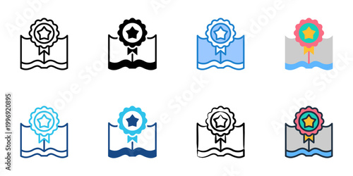 Brand story icons set multiple style collection. Editable stroke 
