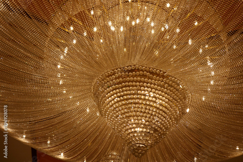 Crystal chandelier ceiling – luxury interior lighting design
