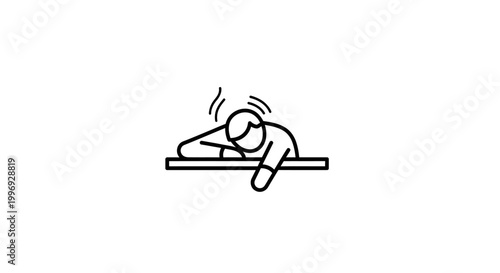person sleeping on a table exhausted.