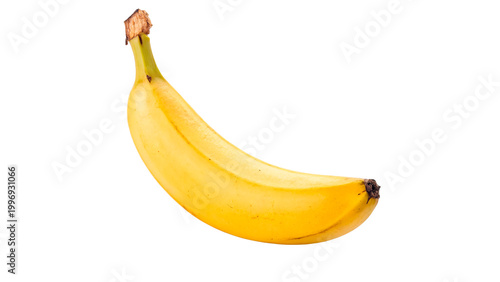 Banana sitting on a plain background with no other items or colors present