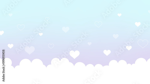 Obraz na płótnie ハート グラデーション かわいい ポップ バレンタイン 配信 サムネイル バナー デザイン 背景 イラスト