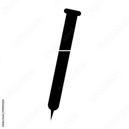 Laboratory pipette dropper icon