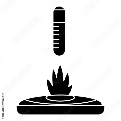Bunsen burner flame icon