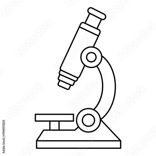 Outline microscope biology icon