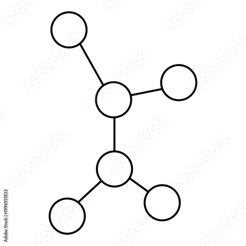 Line molecule structure icon