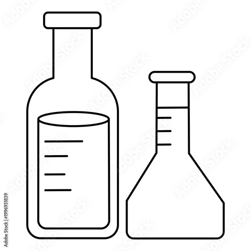 Line beaker and flask set