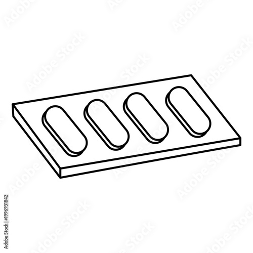 Line medical tablet pack